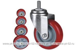 Колесо поворотное с болтом Lema ED3-TPU-75-90-6